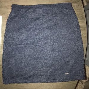 Hollister navy lace pencil skirt